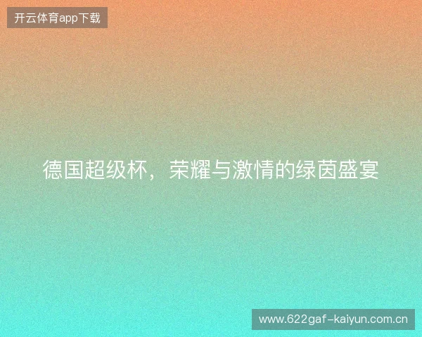 德国超级杯，荣耀与激情的绿茵盛宴